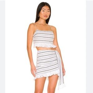Saylor Striped Fringe Two-Piece Set